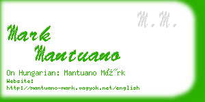 mark mantuano business card